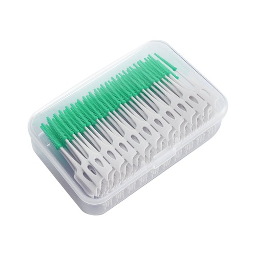 Green silicone interdental - green,