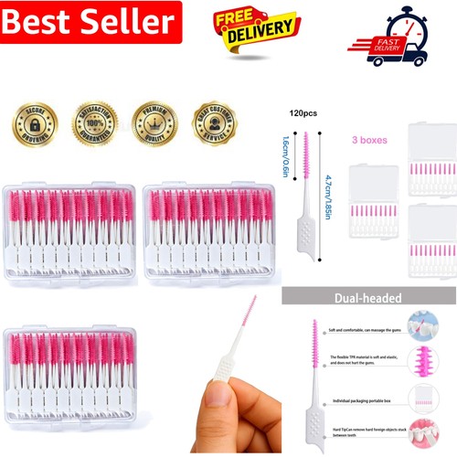 120 pcs dual head interdental - pcs, dual-head