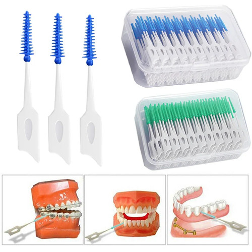100 interdental brushes with - brushes,