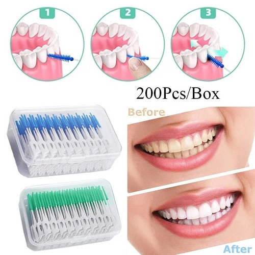 200pcs silicone interdental - 200pcs,
